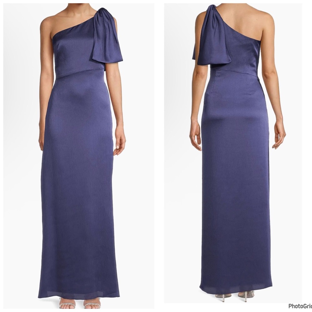 NWT Sachin & Babi Chelsea One Shoulder Gown Cobalt MSRP $285 size 6